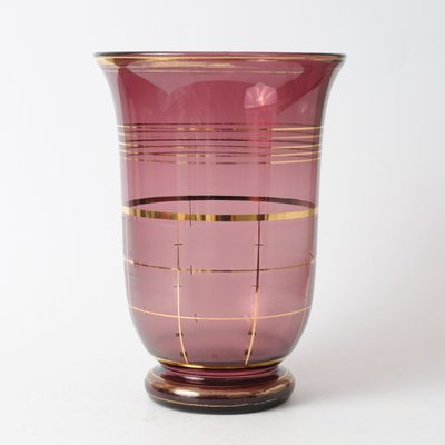 Art Deco Amethyst Glass Vase from De Rupel Boom, 1930s-IXK-780657