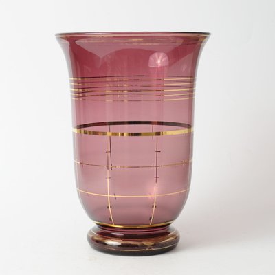 Art Deco Amethyst Glass Vase from De Rupel Boom, 1930s-IXK-780657