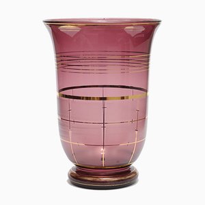 Art Deco Amethyst Glass Vase from De Rupel Boom, 1930s-IXK-780657