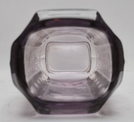 Art Deco Amethyst Vase with Engraved Geometric Design-MJY-1149001