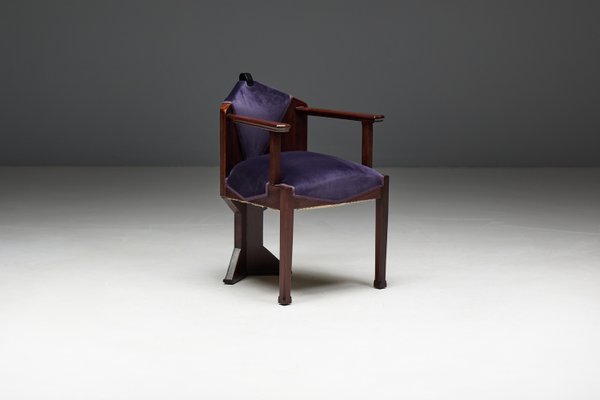 Art Deco Amsterdam School Armchair, 1930s-GW-2038168