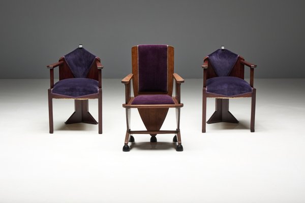 Art Deco Amsterdam School Armchair, 1930s-GW-2038168