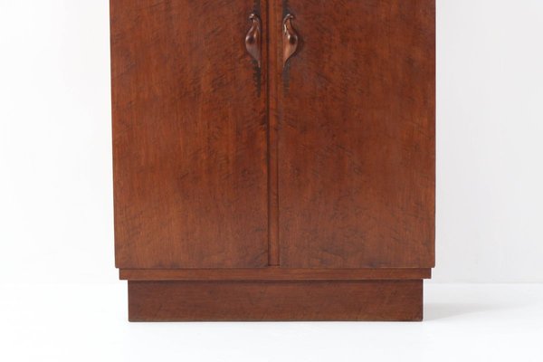 Art Deco Amsterdam School Burlwood Armoire from 't Woonhuys Amsterdam-MY-745501