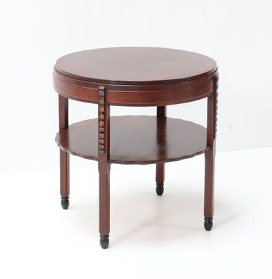 Art Deco Amsterdam School Mahogany Coffee Table by Fa. Drilling, Amsterdam, 1920s-MY-947721