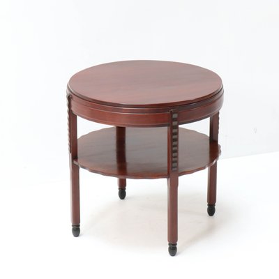 Art Deco Amsterdam School Mahogany Coffee Table by Fa. Drilling, Amsterdam, 1920s-MY-947721