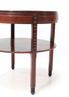 Art Deco Amsterdam School Mahogany Coffee Table by Fa. Drilling, Amsterdam, 1920s-MY-947721