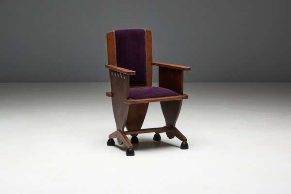 Art Deco Amsterdam School Sculptural Chair, 1930s-GW-2038175