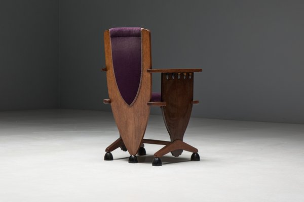 Art Deco Amsterdam School Sculptural Chair, 1930s-GW-2038175