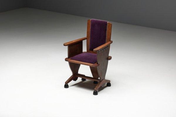 Art Deco Amsterdam School Sculptural Chair, 1930s-GW-2038175