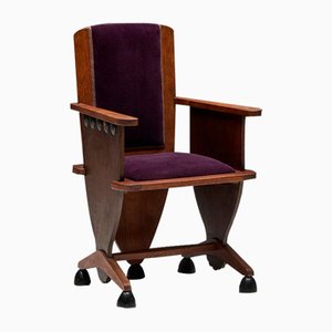 Art Deco Amsterdam School Sculptural Chair, 1930s-GW-2038175