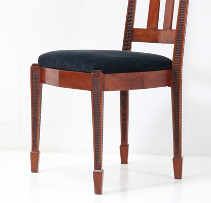 Art Deco Amsterdamse School High Back Dining Room Chairs, 1920s, Set of 6-MY-1406629