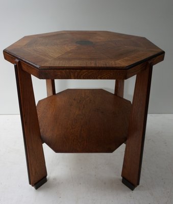 Art Deco Amsterdamse School Oak Coffee or Side Table, Netherlands, 1920s-EA-1445088