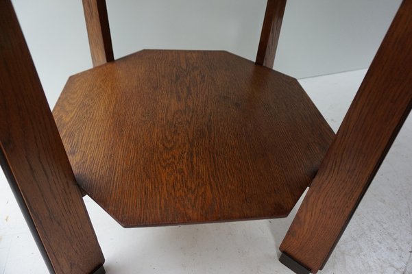 Art Deco Amsterdamse School Oak Coffee or Side Table, Netherlands, 1920s-EA-1445088