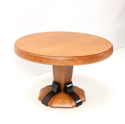 Art Deco Amsterdamse School Oak Dining Room Table by Paul Bromberg for Pander, 1920s