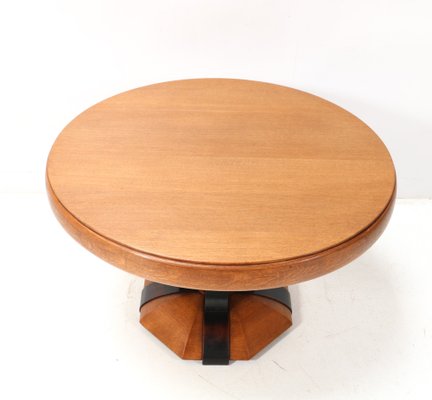 Art Deco Amsterdamse School Oak Dining Room Table by Paul Bromberg for Pander, 1920s-MY-1820994