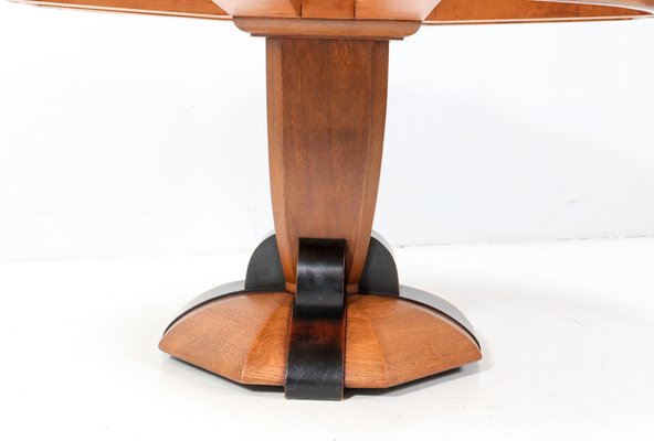 Art Deco Amsterdamse School Oak Dining Room Table by Paul Bromberg for Pander, 1920s-MY-1820994