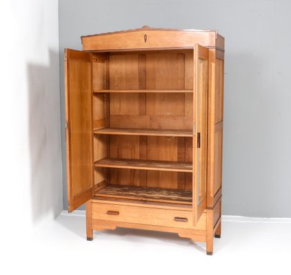 Art Deco Amsterdamse School Wardrobe in Oak by Fa. Drilling Amsterdam, 1920s-MY-1820990