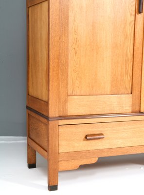 Art Deco Amsterdamse School Wardrobe in Oak by Fa. Drilling Amsterdam, 1920s-MY-1820990