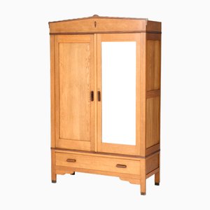 Art Deco Amsterdamse School Wardrobe in Oak by Fa. Drilling Amsterdam, 1920s-MY-1820990