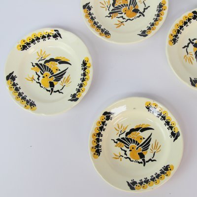 Art Deco Appetizer Plates, Set of 6-NE-1739542