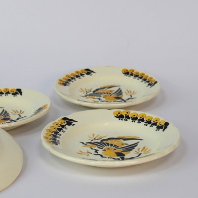 Art Deco Appetizer Plates, Set of 6-NE-1739542