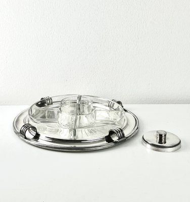 Art Deco Appetizer Tray by Luc Lanel from Christofle, 1920s-KKG-1706314