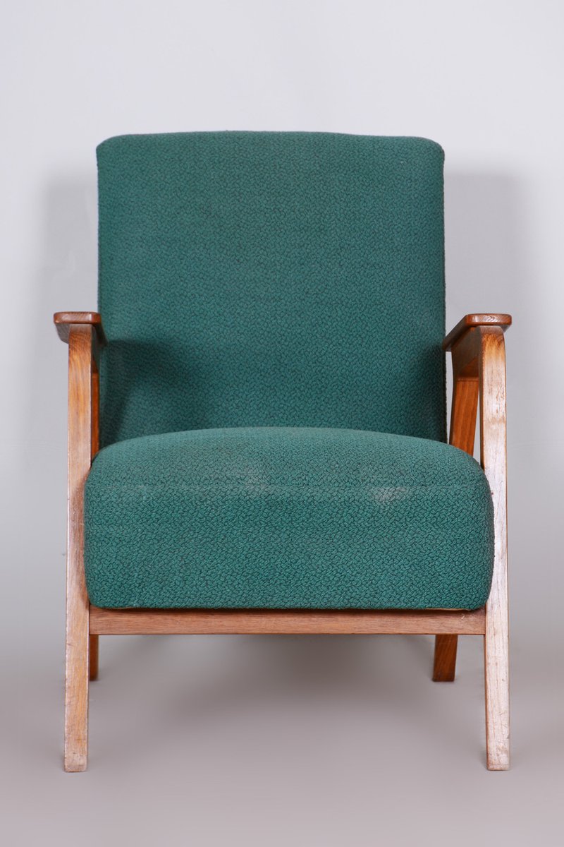 Art Deco Armchair in Beech, 1940s