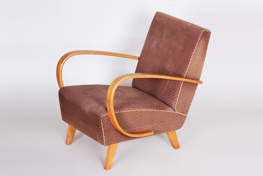 Art Deco Armchair in Beech attributed to J. Halabala for Up Závody, 1930s