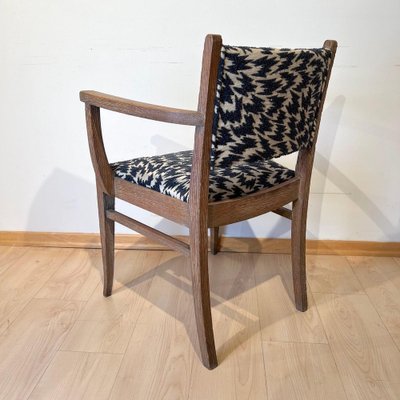 Art Deco Armchair in Limed Oak by De Coene Fères, 1935-NNB-1772830