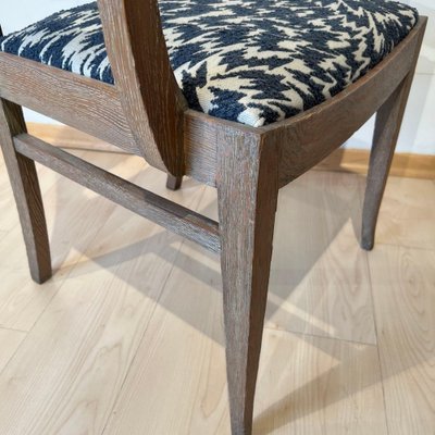 Art Deco Armchair in Limed Oak by De Coene Fères, 1935