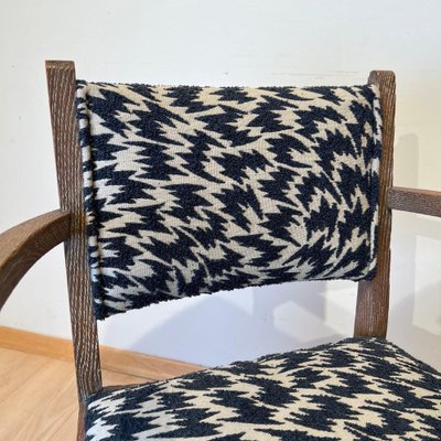 Art Deco Armchair in Limed Oak by De Coene Fères, 1935