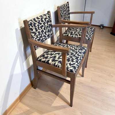 Art Deco Armchair in Limed Oak by De Coene Fères, 1935-NNB-1772830