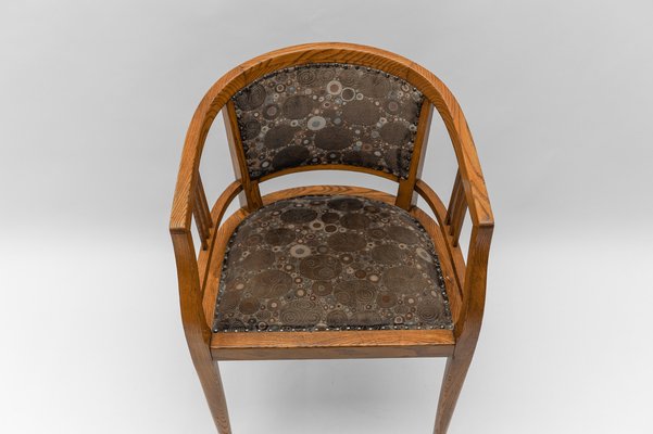 Art Deco Armchair with Gustav Klimt Upholstery Fabric, Austria, 1930s-KQB-1802360