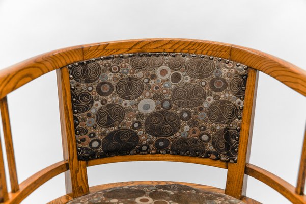 Art Deco Armchair with Gustav Klimt Upholstery Fabric, Austria, 1930s-KQB-1802360