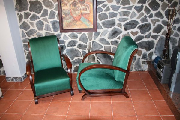 Art Deco Armchairs, 1930s, Set of 2-YZB-2035610