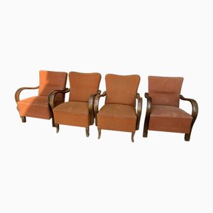 Art Deco Armchairs, 1930s, Set of 4-OXJ-1704598