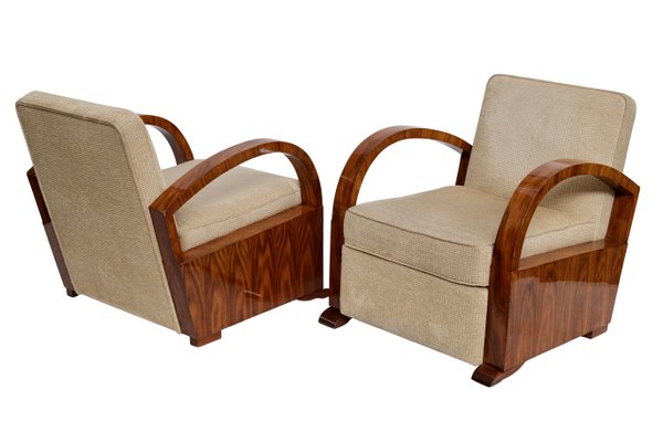 Art Deco Armchairs, 1990s, Set of 2-CXC-1756496