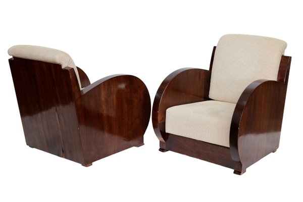 Art Deco Armchairs, 1990s, Set of 2-CXC-1756478