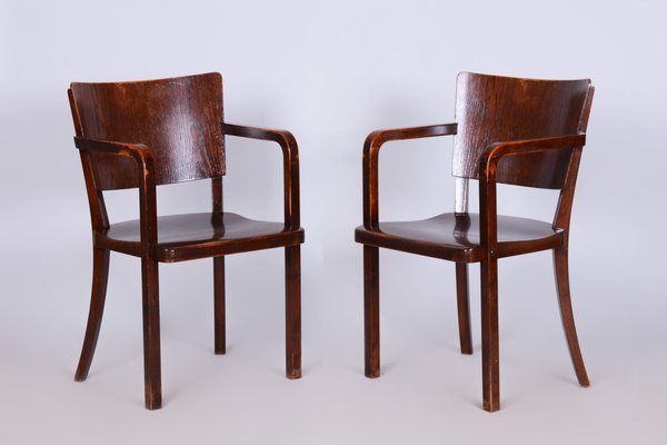 Art Deco Armchairs attributed to J. Halabala for Up Zavody, Czech, 1930s , Set of 2-WHY-2042124