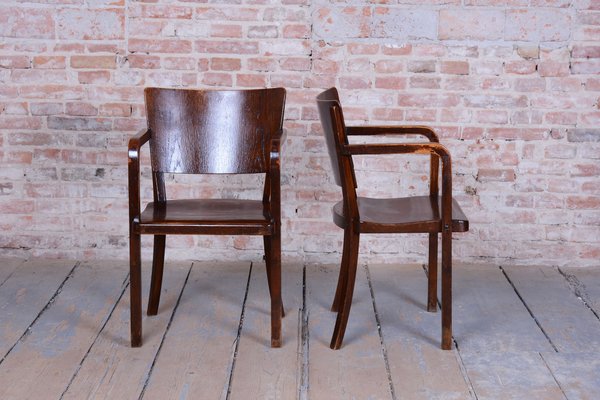 Art Deco Armchairs attributed to J. Halabala for Up Zavody, Czech, 1930s , Set of 2-WHY-2042124