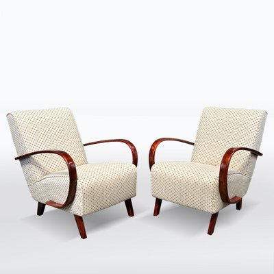 Art Deco Armchairs attributed to Jindřich Halabala for Up Závody, 1940s, Set of 2-XSL-2027670