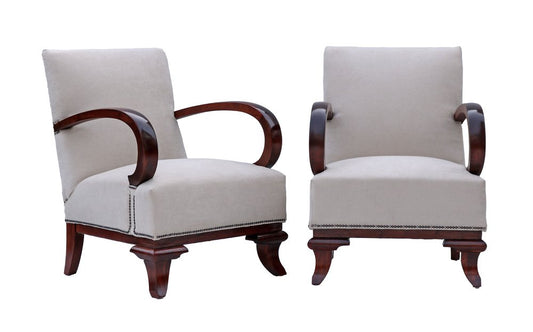 Art Deco Armchairs attributed to Lajos Kozma, 1922, Set of 2