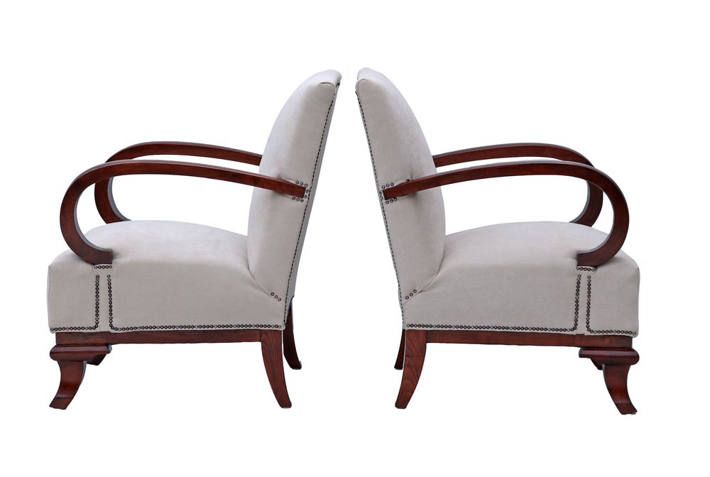 Art Deco Armchairs attributed to Lajos Kozma, 1922, Set of 2