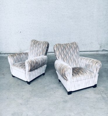 Art Deco Armchairs, Belgium, 1940s, Set of 2-RQV-1348279