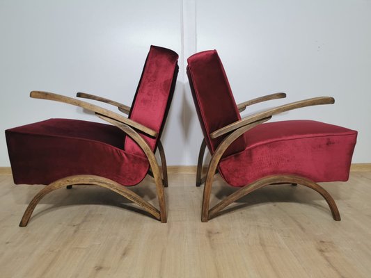 Art Deco Armchairs by Jindrich Halabala, Set of 2-QJA-1178460