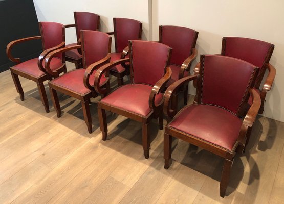 Art Deco Armchairs, Set of 8-BA-1365408