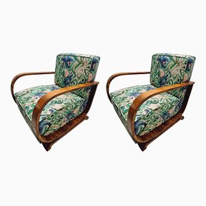 Art Deco Armchairs with Curved Armrests from Thonet, Set of 2-SAK-1772421