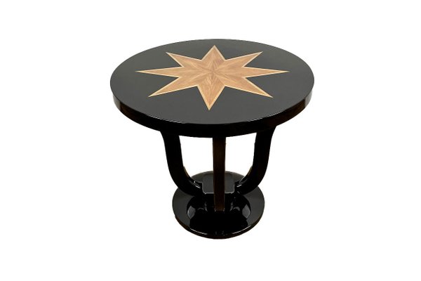 Art Deco Ash Veneer Side Table-VMP-1176957