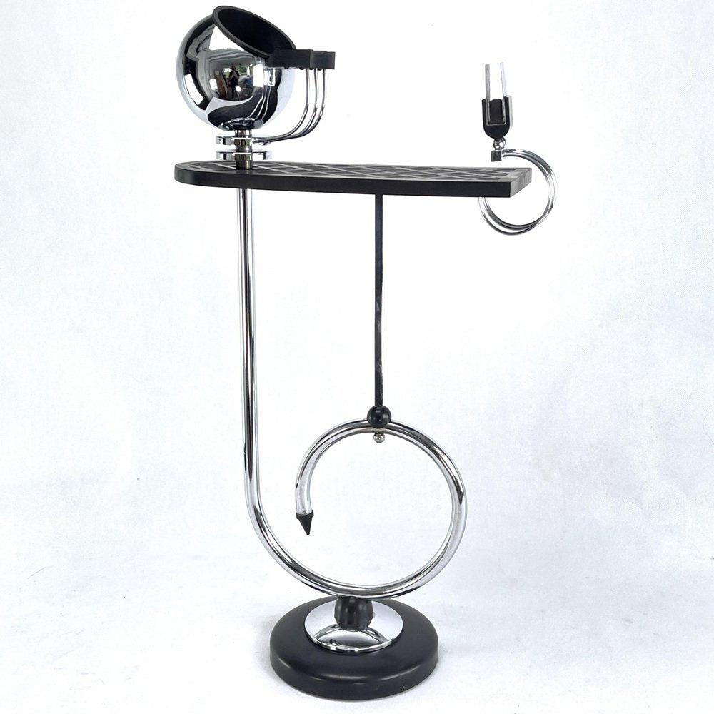 Art Deco Ashtray Stand in Brass and Bakelite attributed to Demeyere, Belgium, 1930s