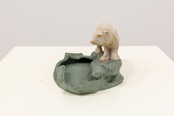 Art Deco Ashtray with Polar Bear, 1920s-UJE-630738